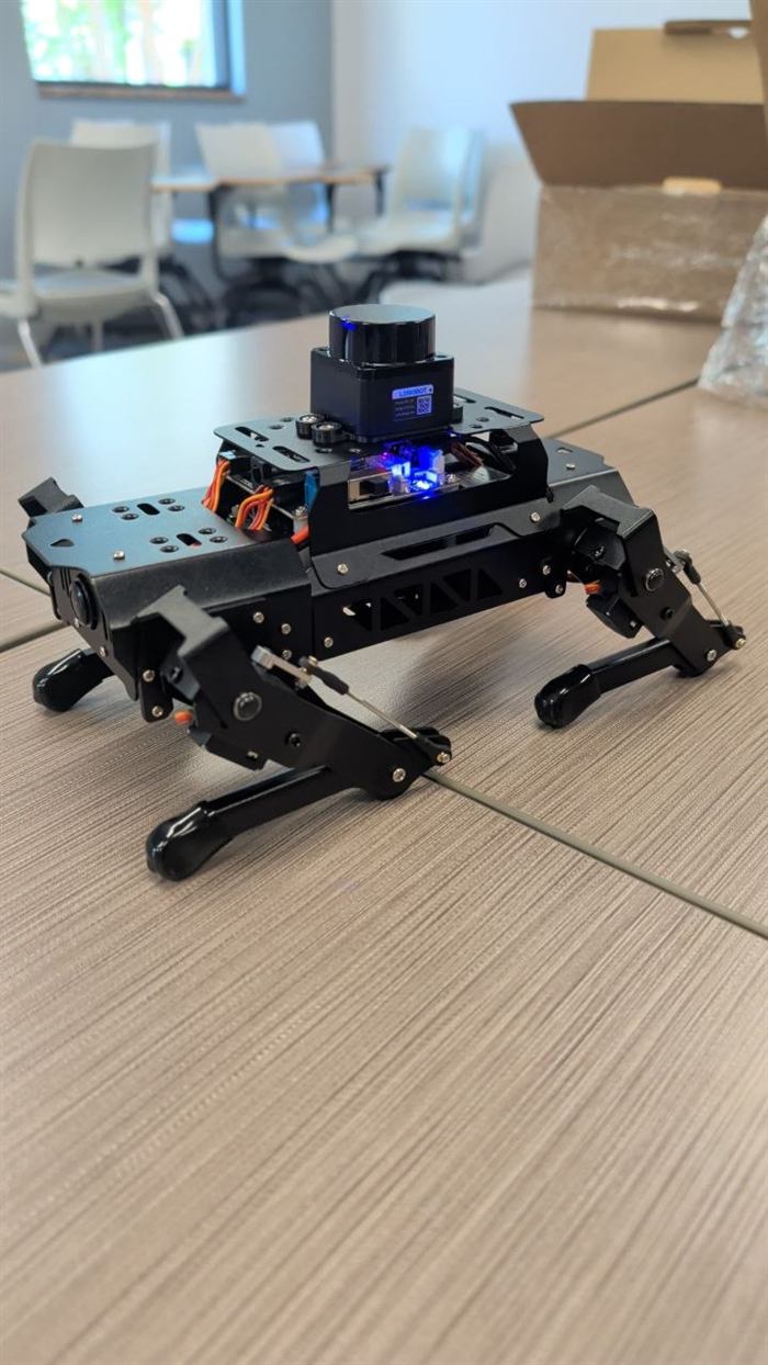 A quadruped robot platform used in the robotics labs.